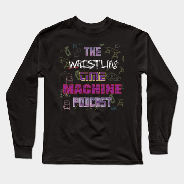 The Wrestling Time Machine Podcast - Neon Tee Long Sleeve T-Shirt by bobbyf07